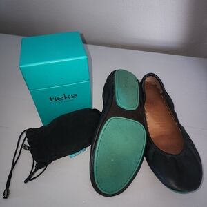 Tieks Matte Black Ballet Flats